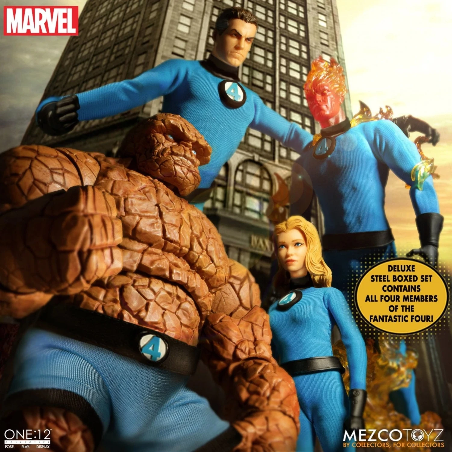 Fantastic Four Mezco One:12 Collective Deluxe Steel Boxed Set 6 Fantastic Four Mezco One:12 Collective Deluxe Steel Boxed Set - Image 4