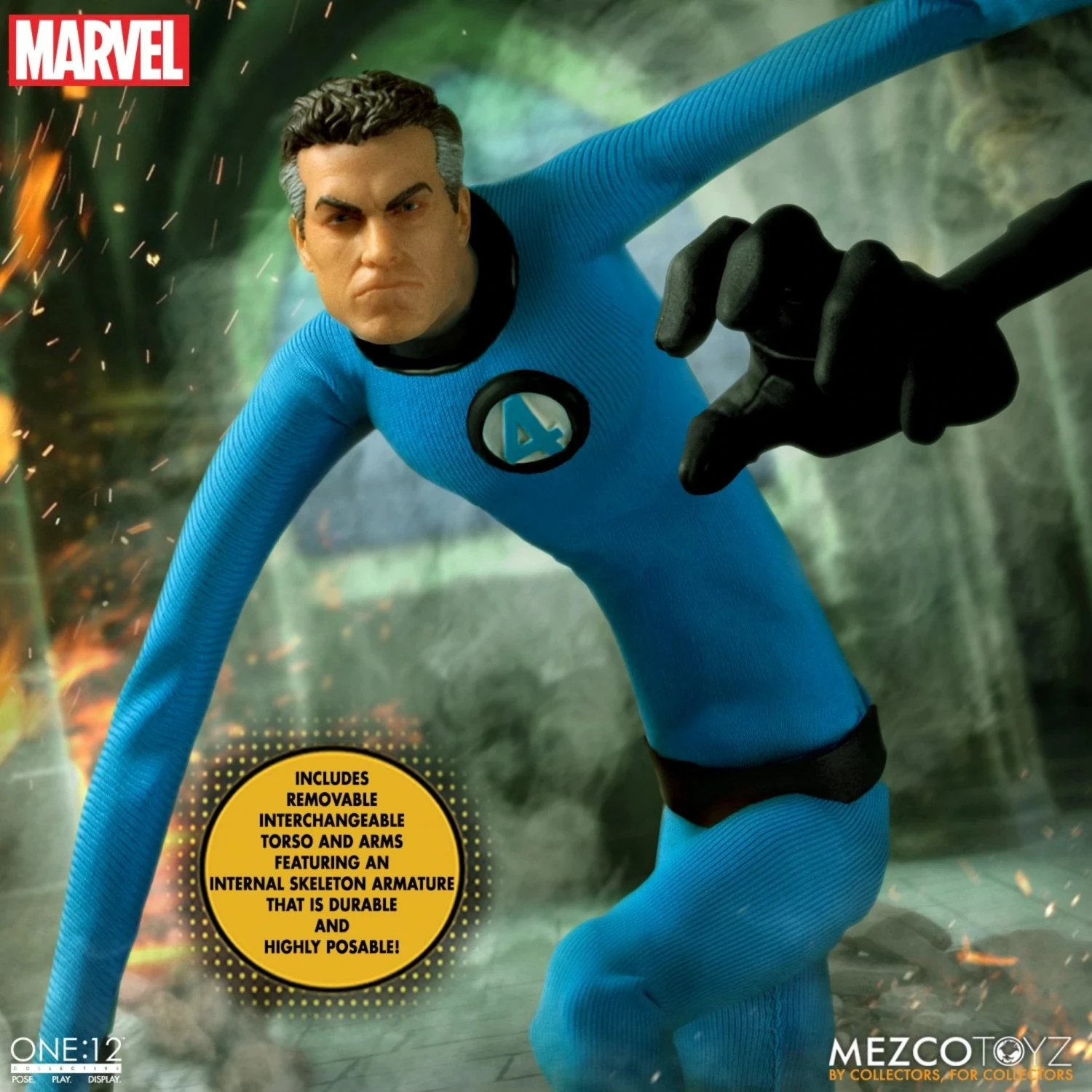 Fantastic Four Mezco One:12 Collective Deluxe Steel Boxed Set 7 Fantastic Four Mezco One:12 Collective Deluxe Steel Boxed Set - Image 5