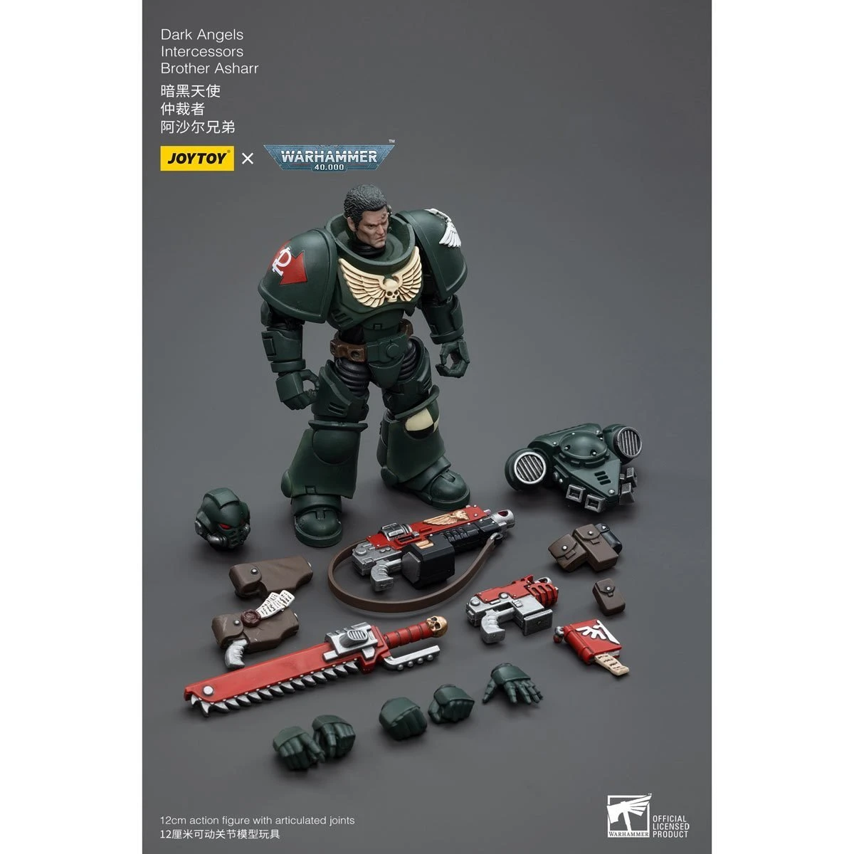 Joy Toy Warhammer 40k Dark Angels Intercessors Brother Asharr (1/18 Scale) 6 Joy Toy Warhammer 40k Dark Angels Intercessors Brother Asharr (1/18 Scale) - Image 4