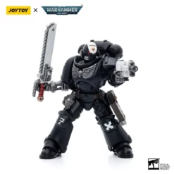Joy Toy Warhammer 40k Iron Hands Assault Intercessors Sergeant Kalock (1/18th Scale) -NERDZOIC Sales kalock3 648642