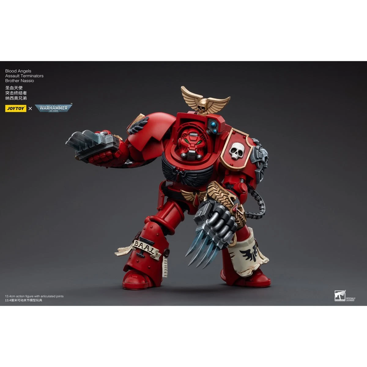 Joy Toy Warhammer 40,000 Blood Angels Assault Terminators Brother Nassio (1/18 Scale) 9 Joy Toy Warhammer 40,000 Blood Angels Assault Terminators Brother Nassio (1/18 Scale) - Image 7